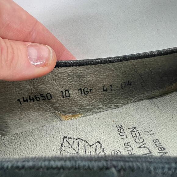 Waldlaufer Ballets Flats Women's 10 Black Faux Suede Slip-On Flower Round Toe - Picture 10 of 10